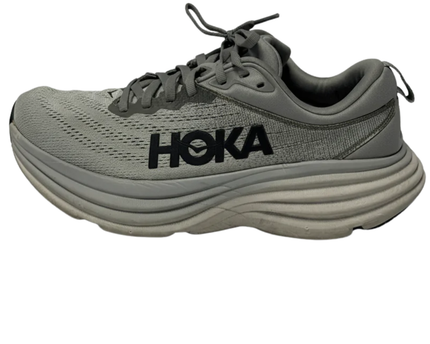 Hoka Gray Bondi 8 Men's Running Shoes