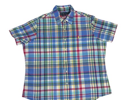 Ralph Lauren Multicolor Plaid Custom Fit Short Sleeve Shirt