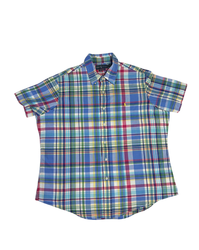 Ralph Lauren Multicolor Plaid Custom Fit Short Sleeve Shirt