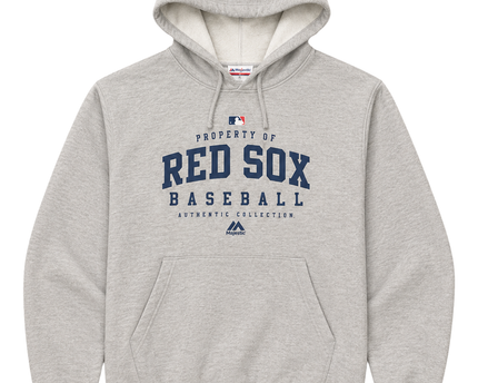 Majestic Gray Boston Red Sox Baseball Authentic Collection Hoodie