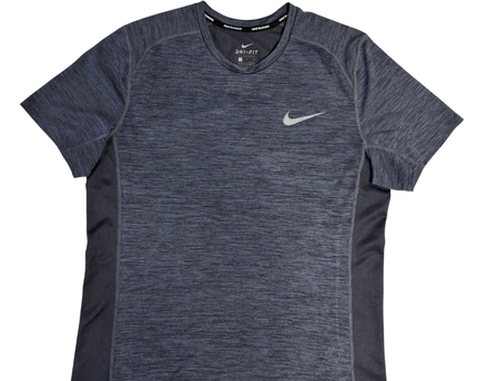 Nike Grey Heathered Dri-FIT Running Sports T-Shirt