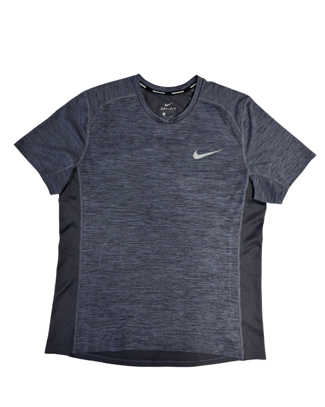 Nike Grey Heathered Dri-FIT Running Sports T-Shirt