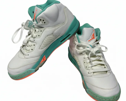 Jordan White/Teal/Orange Air Jordan 5 Retro GS Sneakers