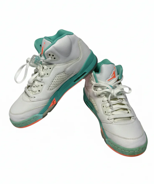 Jordan White/Teal/Orange Air Jordan 5 Retro GS Sneakers