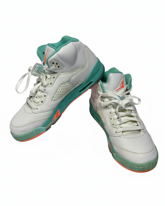 Jordan White/Teal/Orange Air Jordan 5 Retro GS Sneakers