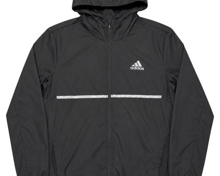 Adidas Black Running Hooded Windbreaker Jacket