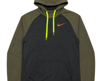 Nike Dark Grey/Olive Green Dri-Fit Activewear Hoodie