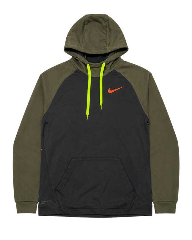 Nike Dark Grey/Olive Green Dri-Fit Activewear Hoodie