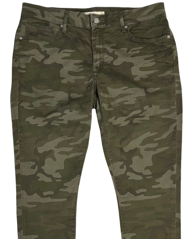 Levi's 711 Skinny Green Camouflage Jeans Women's