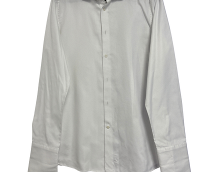 Next Signature Men's White Slim Fit Textured Cotton Dress Shirt