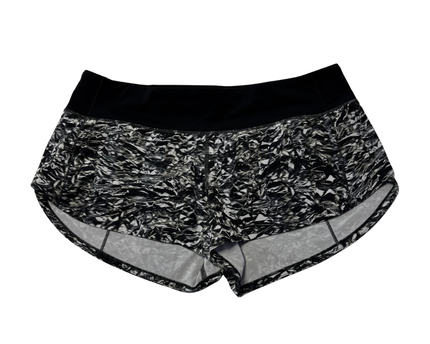 Lululemon Black/White Pattern Tracker Short II Athletic Shorts