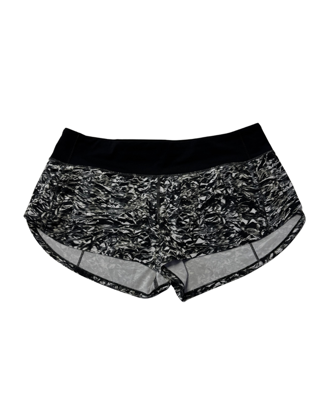 Lululemon Black/White Pattern Tracker Short II Athletic Shorts
