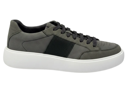 GEOX Men's Grey Platform Casual Sneakers