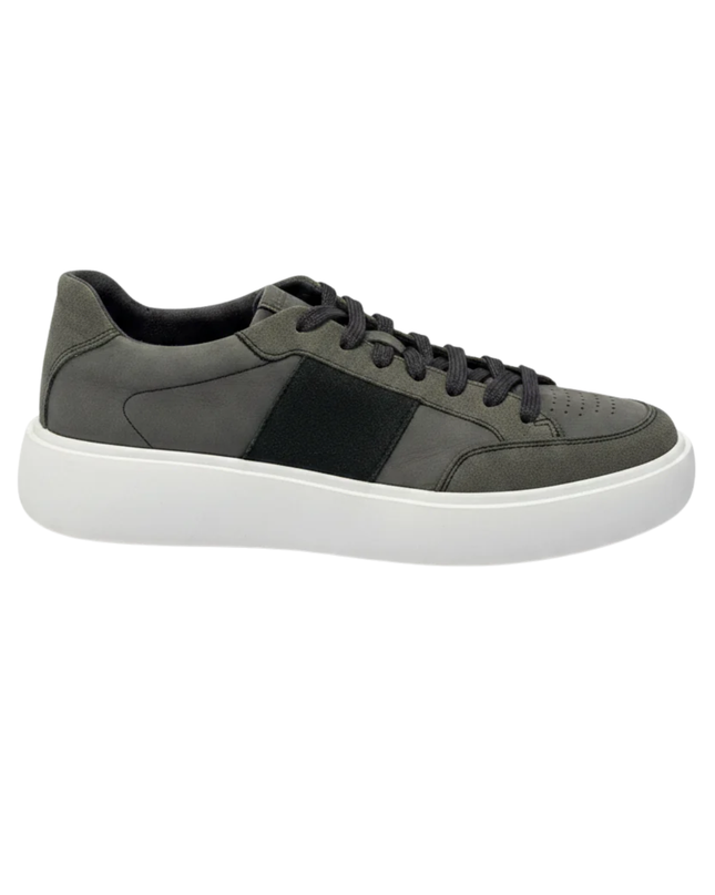 GEOX Men's Grey Platform Casual Sneakers