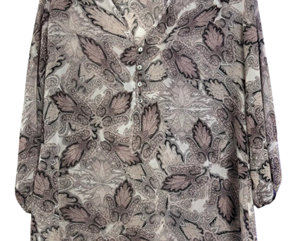 Wallis Multi-color Paisley Print V-Neck Blouse
