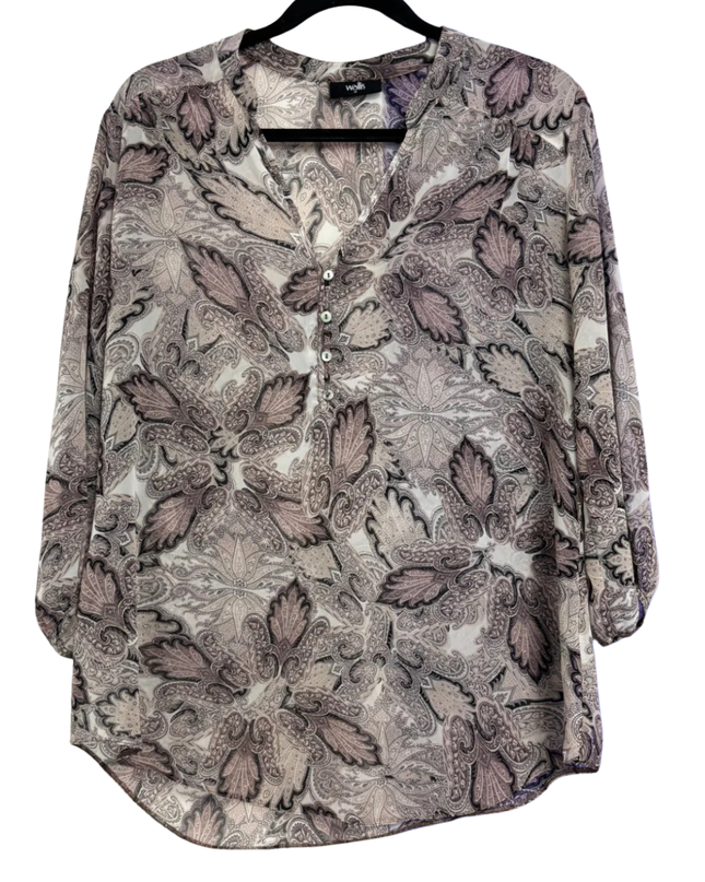 Wallis Multi-color Paisley Print V-Neck Blouse
