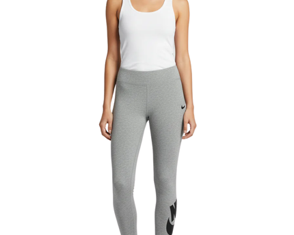 Nike Gray Sportswear Essential Logo Leggings