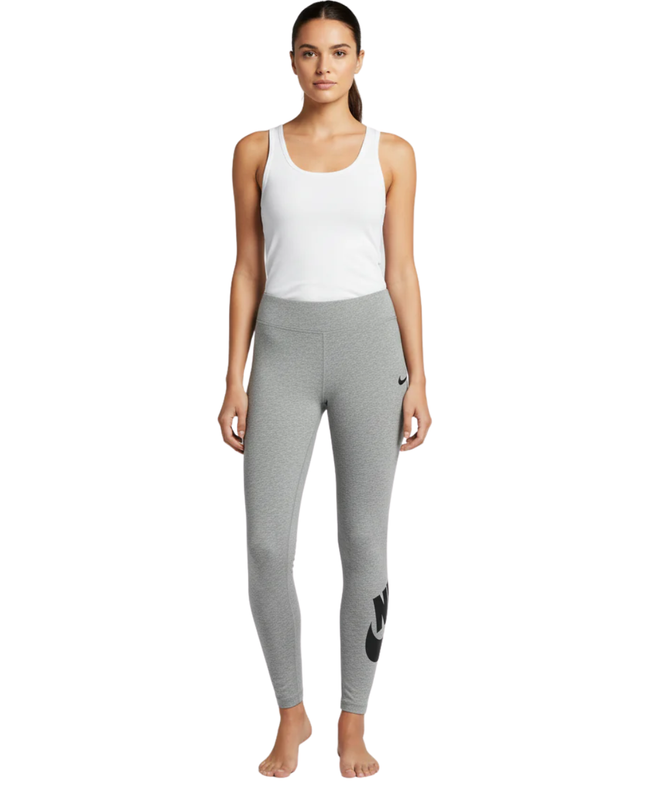 Nike Gray Sportswear Essential Logo Leggings