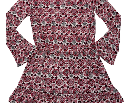 H&M Red/White/Black Patterned Boho Mini Dress