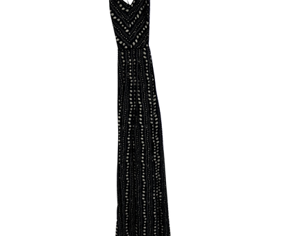 Ecote Black Patterned Halter Maxi Dress