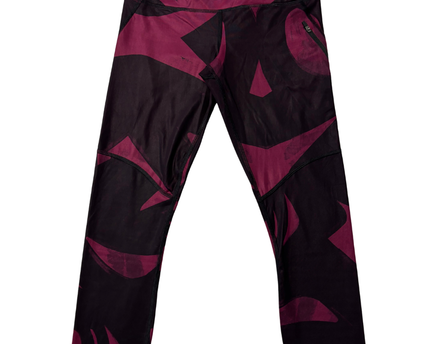 Lululemon Abstract Graphic Purple Cropped Athletic Leggings