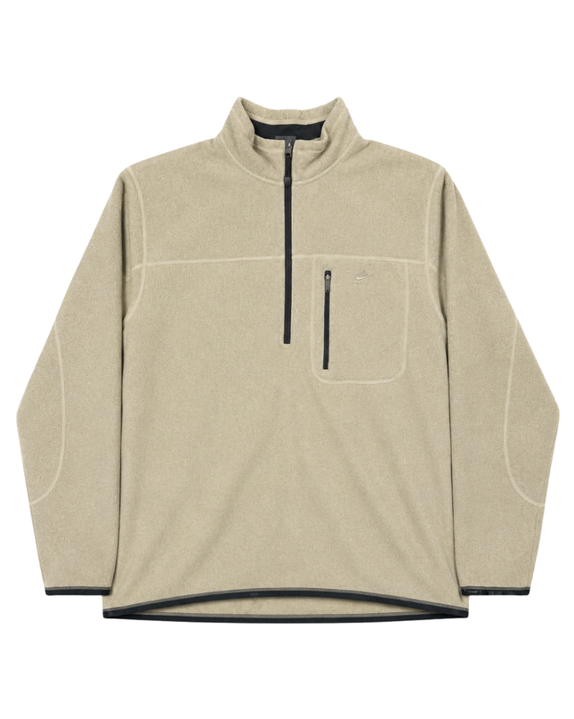 Nike ACG Beige 1/4 Zip Textured Fleece Sweater
