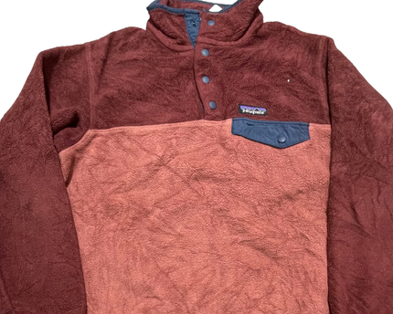 Patagonia Maroon Synchilla Fleece Snap-T Pullover