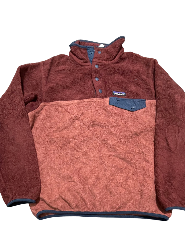 Patagonia Maroon Synchilla Fleece Snap-T Pullover