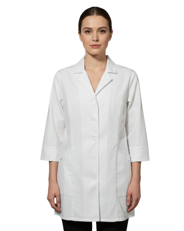 Dickies White Professional 3/4 Sleeve Coat