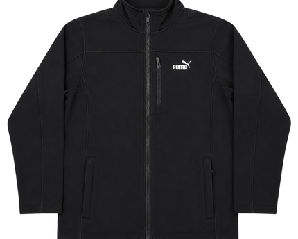 Puma Black Boys Zip-Up Softshell Fleece Jacket