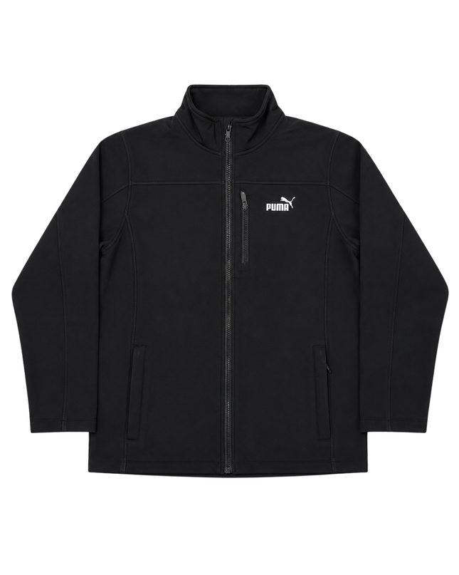 Puma Black Boys Zip-Up Softshell Fleece Jacket