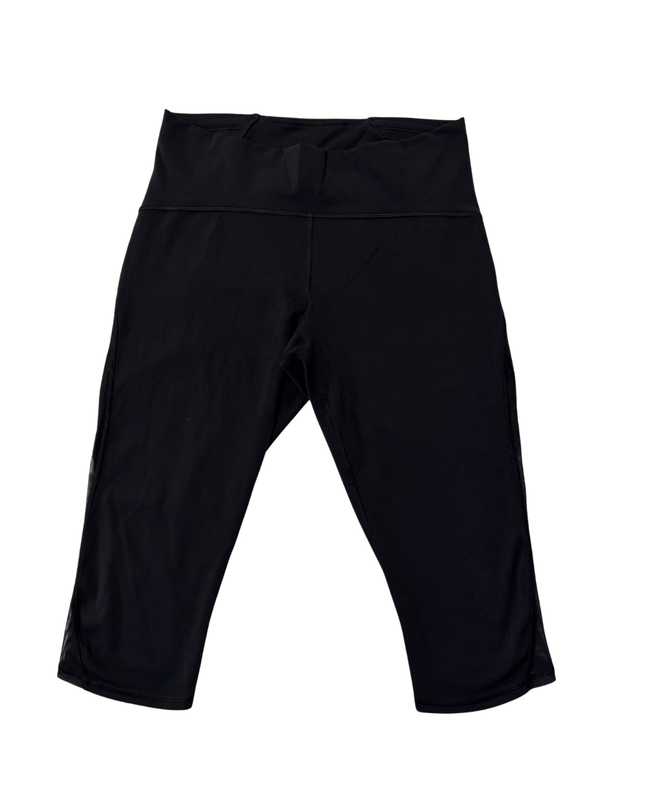 Lululemon Black Cropped Mesh Leggings