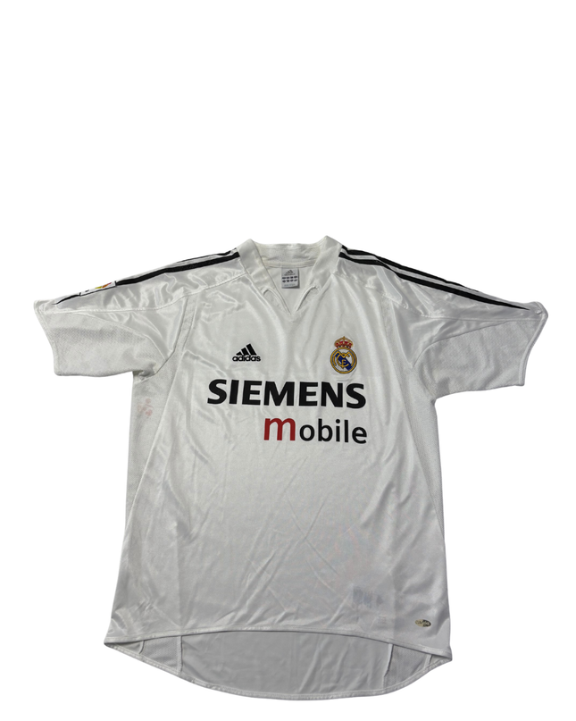 Adidas White Real Madrid 2003-04 Siemens Mobile Home Jersey