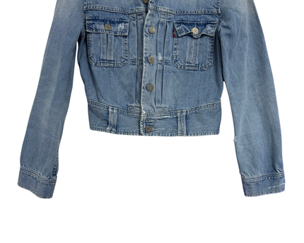 Levi's Light Blue Cropped Denim Trucker Jacket