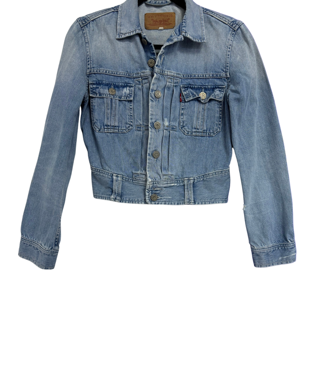 Levi's Light Blue Cropped Denim Trucker Jacket