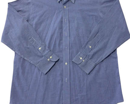 Ralph Lauren Blue Micro-Check Non-Iron Dress Shirt
