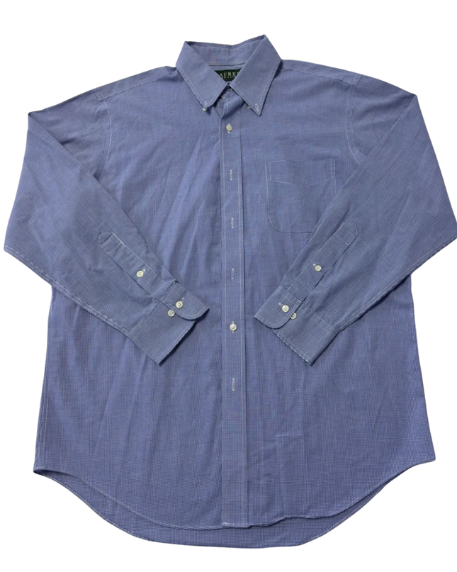 Ralph Lauren Blue Micro-Check Non-Iron Dress Shirt
