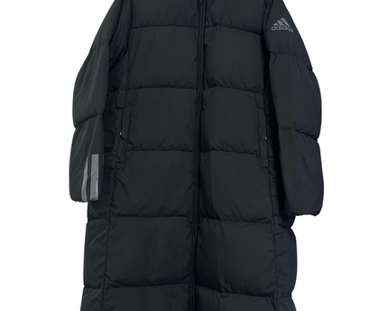 adidas Black Longline Puffer Down Hooded Jacket