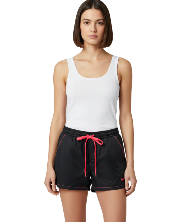 Nike Black Athletic Sports Shorts with Neon Trim