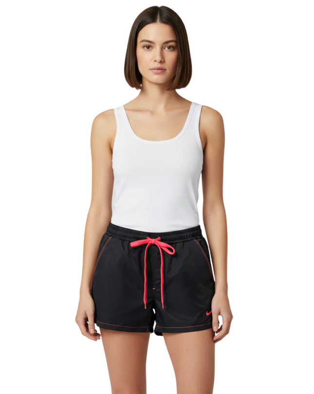 Nike Black Athletic Sports Shorts with Neon Trim