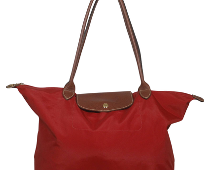 Longchamp Red Le Pliage Nylon Shoulder Bag