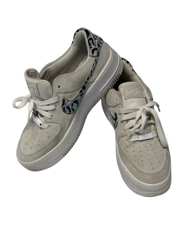 Nike Beige Air Force 1 Sage Low Leopard Sneakers