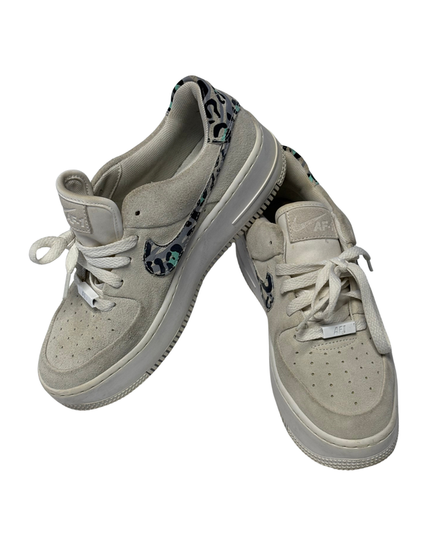 Nike Beige Air Force 1 Sage Low Leopard Sneakers