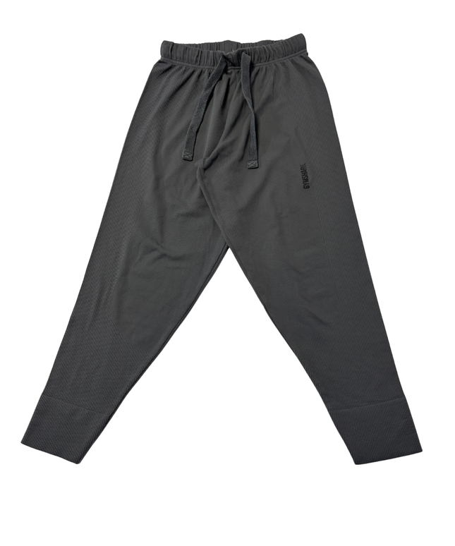 Gymshark Grey Ribbed Knit Tapered Joggers