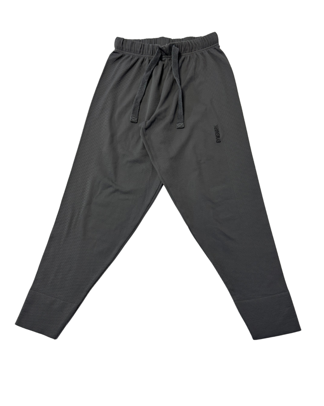 Gymshark Grey Ribbed Knit Tapered Joggers