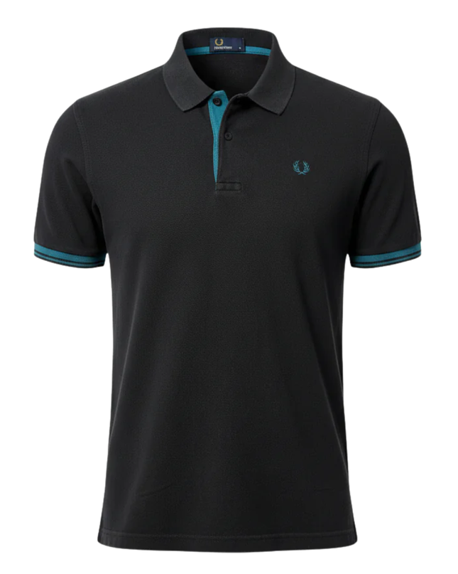 Fred Perry Black Twin Tipped Polo Shirt