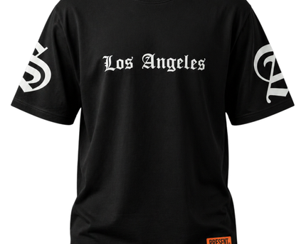 Primark Black Los Angeles Gothic Graphic Tee
