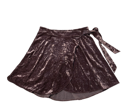 American Eagle Mauve Velvet Wrap Mini Skirt