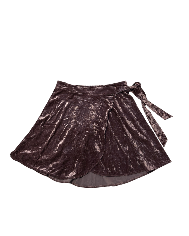 American Eagle Mauve Velvet Wrap Mini Skirt