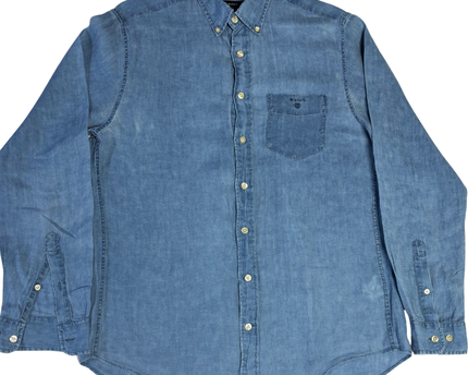 Gant Blue Indigo Linen Button-Down Shirt